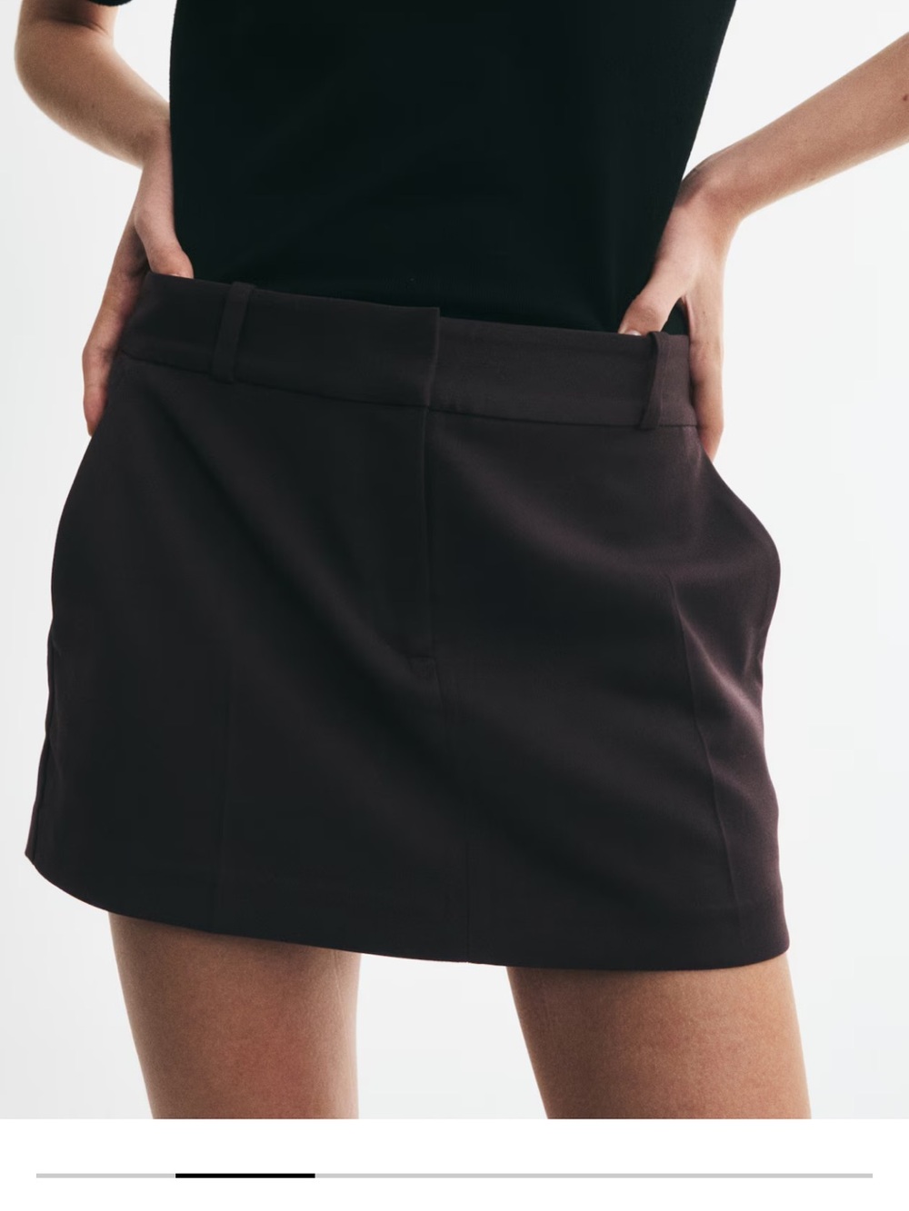 H&M Chocolate Brown Mini Skort